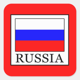 Russland Quadratischer Aufkleber