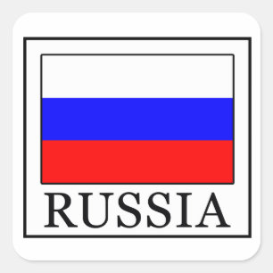 Russland Quadratischer Aufkleber
