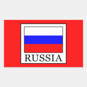 Russland Rechteckiger Aufkleber