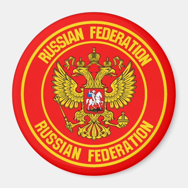 Russland-Runde Magnet (Vorne)