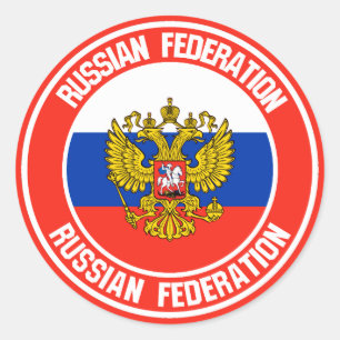 Russland-Runde Runder Aufkleber