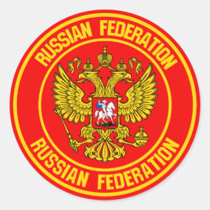 Russland-Runde Runder Aufkleber