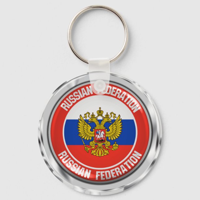Russland-Runde Schlüsselanhänger (Vorderseite)