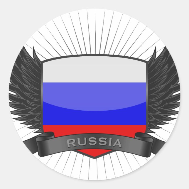 RUSSLAND RUNDER AUFKLEBER (Vorderseite)