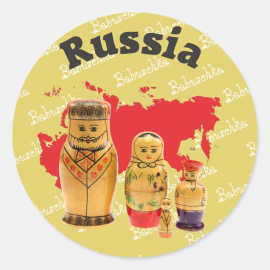 Russland - Russia Babuschka Matrjoschka Aufkleber