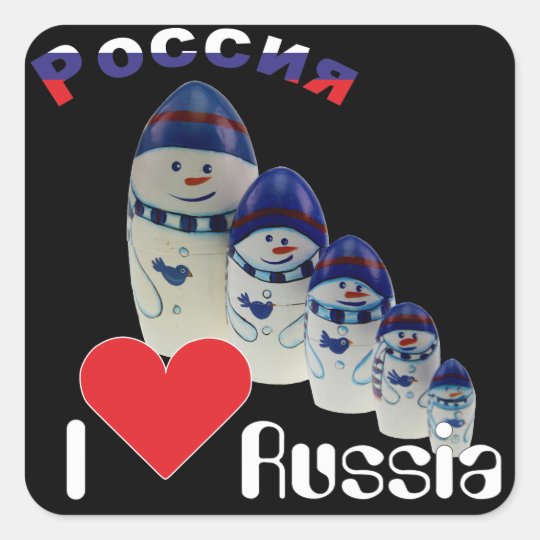 Russland - Russia Babuschka Matrjoschka Aufkleber