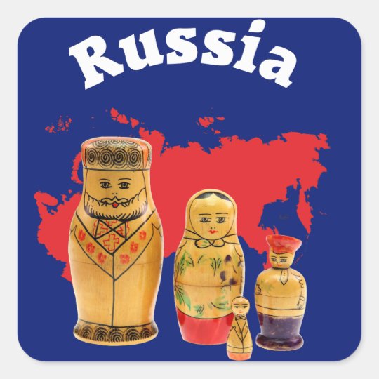 Russland - Russia Babuschka Matrjoschka Aufkleber