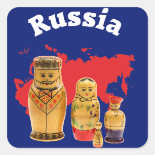Russland - Russia Babuschka Matrjoschka Aufkleber
