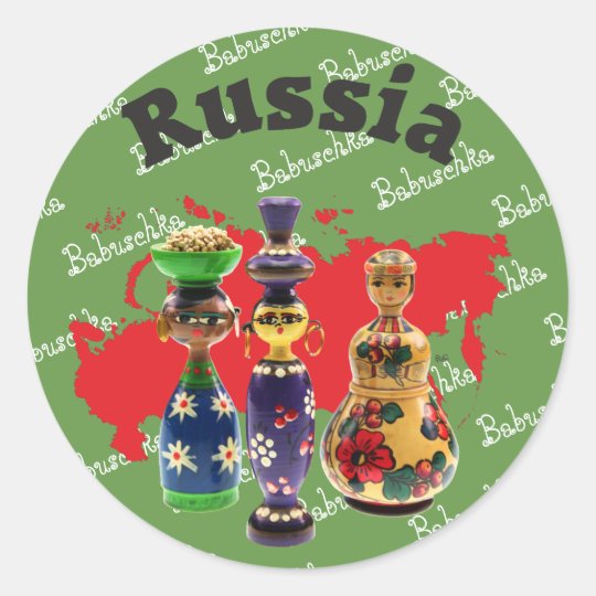 Russland - Russia Babuschka Matrjoschka Aufkleber