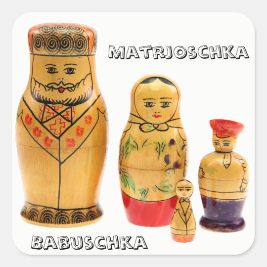 Russland - Russia Babuschka Matrjoschka Aufkleber