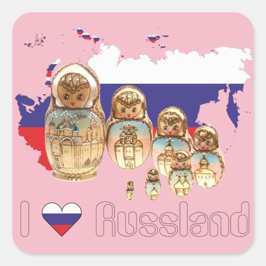 Russland - Russia Babuschka Matrjoschka Aufkleber