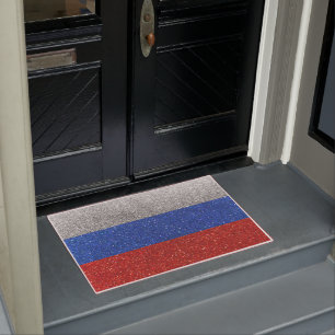 Russland Russische Flagge Glitzer Reisen Willkomme Fußmatte