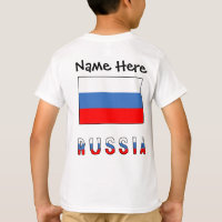 Russland Russische Flagge Schwarze Personalisierun