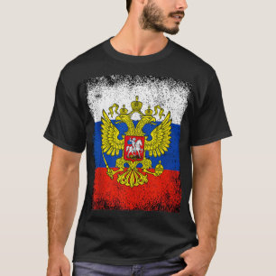 Russland Russische Föderation Wappen Mos T-Shirt