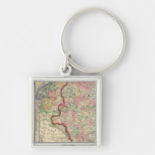 Russland, Schweden, Norwegen Karte von Mitchell Schlüsselanhänger