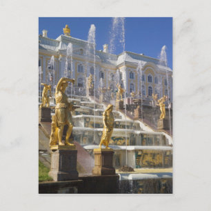 Russland, St. Petersburg, Die Große Kaskade, Postkarte