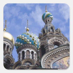 Russland, St. Petersburg, Nevsky Prospekt, The 2 Quadratischer Aufkleber