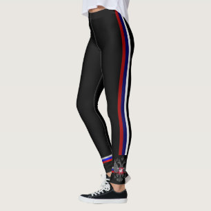 Russland stripes Flagge Leggings