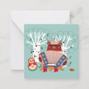 Russland Themed Note Card Card Mitteilungskarte