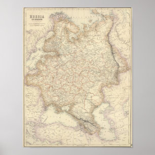 Russland und Europa Poster