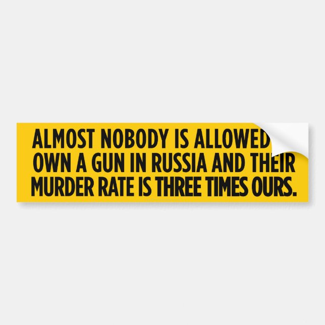 Russland- und Gewehr-Recht-Autoaufkleber Autoaufkleber (Vorne)