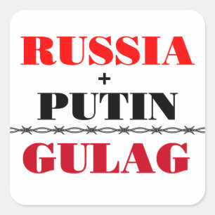 Russland und Putin Quadratischer Aufkleber
