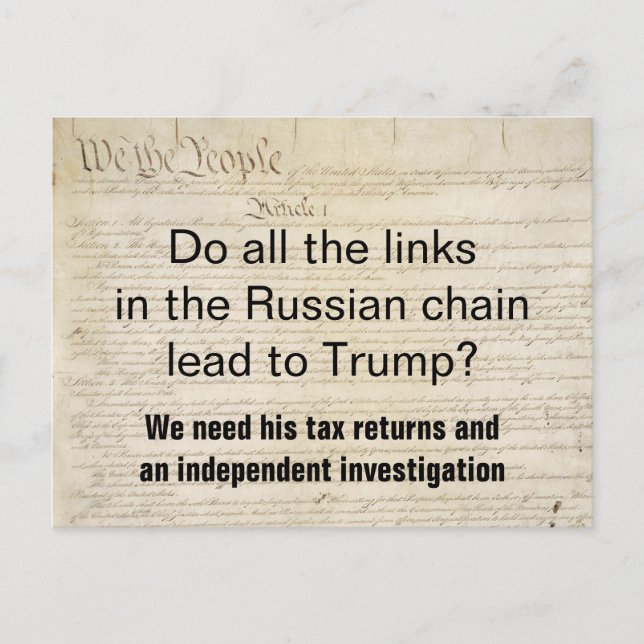 Russland Untersuchung über Steuerrückführungen dur Postkarte (Vorderseite)
