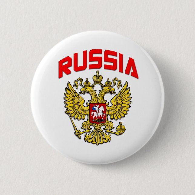 Russland-Wappen Button (Vorderseite)