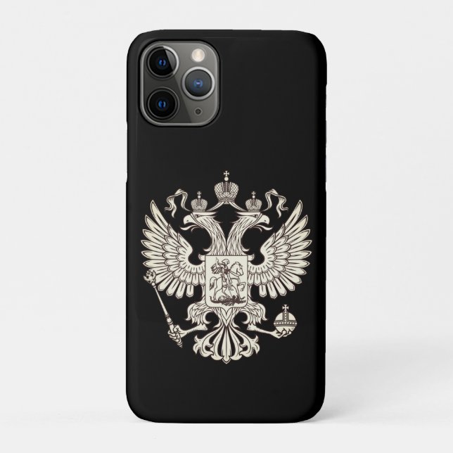 Russland - Wappen - weiße Version Case-Mate iPhone Hülle (Rückseite)