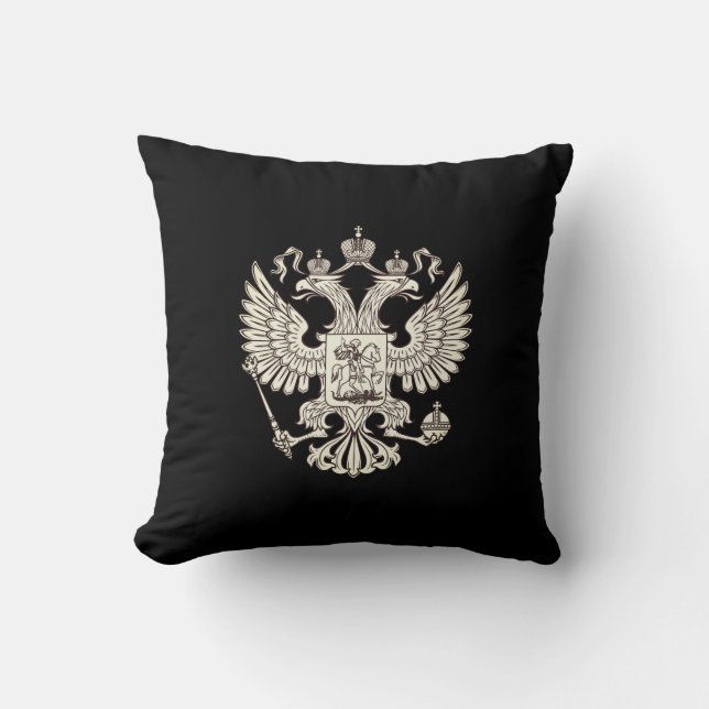 Russland - Wappen - weiße Version Kissen (Vorderseite)