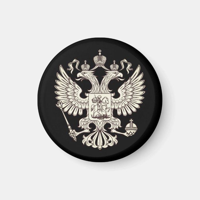 Russland - Wappen - weiße Version Magnet (Vorne)