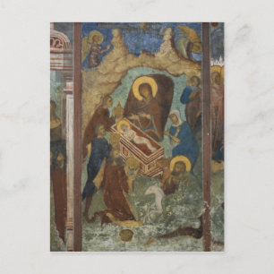 Russland, Yaroslavl, Fresko im Dom des Hl. 2 Postkarte
