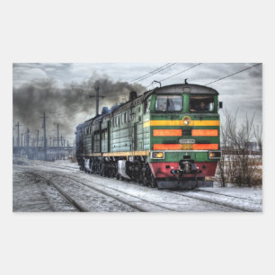 Russland-Zug-Lokomotive Rechteckiger Aufkleber