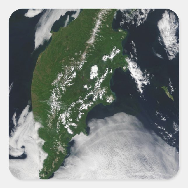 RusslandÃ Â Â Â Â Â Â Â Â Zs Kamchatka Halbinsel Quadratischer Aufkleber (Vorderseite)