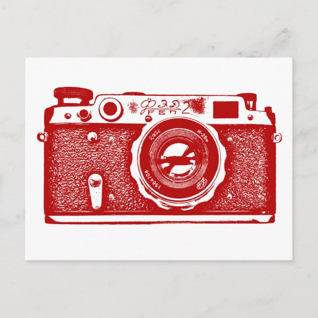Russlandkamera - Ruby Red Postkarte (Vorderseite)
