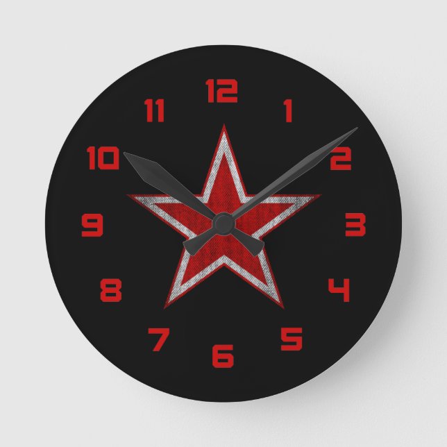 Russlandlinie Runde Wanduhr (Vorderseite)