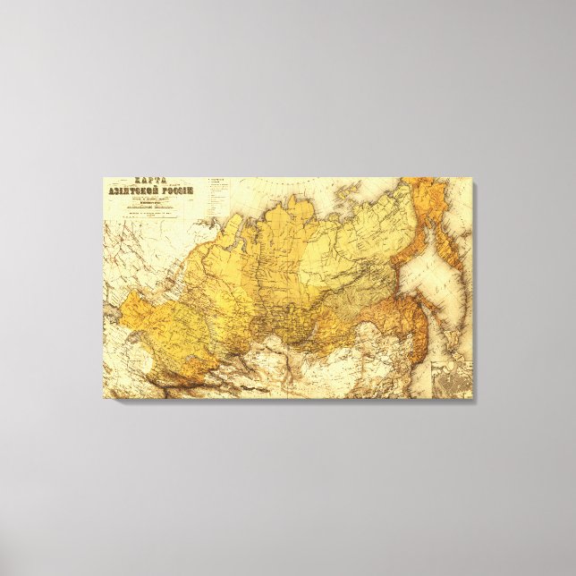 RusslandPanoramakarte Russland Leinwanddruck (Vorderseite)