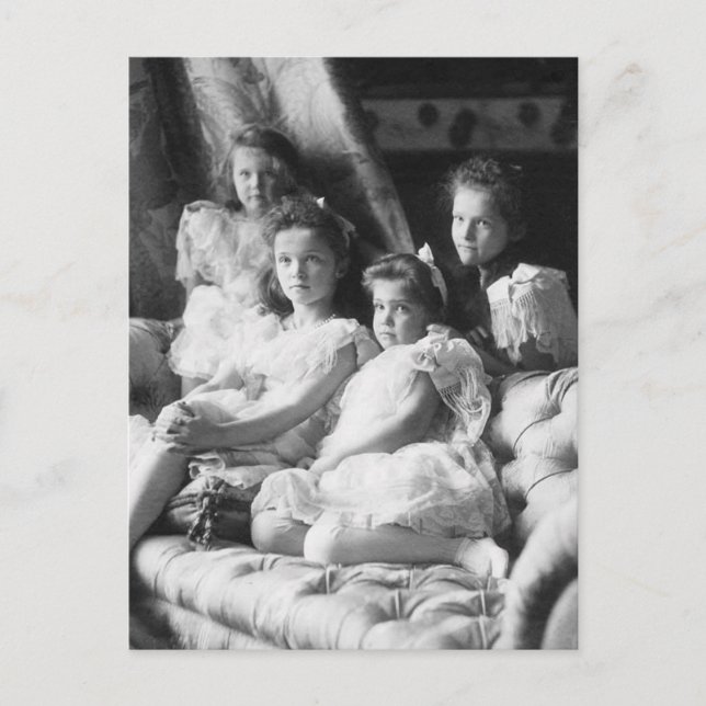 Russlands Daughters Zar, OTMA Romanov Postkarte (Vorderseite)