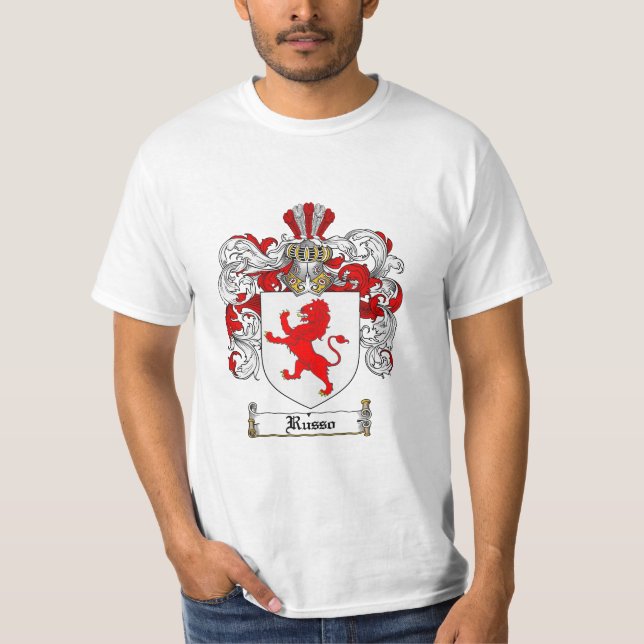 Russo Familienwappen - Russo Wappen T-Shirt (Vorderseite)