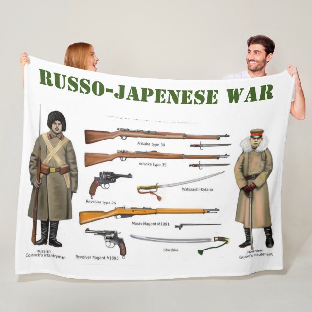 RUSSO JAPENESISCHER KRIEG FLEECEDECKE (Beispiel)