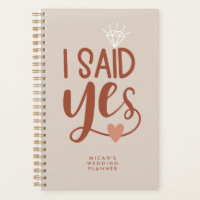 Rust Almond sagte ich Yes Diamond & Heart Wedding