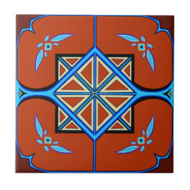 Rust and Vergiss-Me-Nots-Tile Fliese