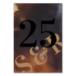 Rust Art Big Monogram Modern Bold Simple Wedding Tischnummer