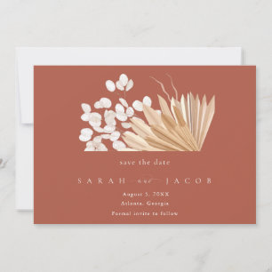Rust Boho Hochzeit im Herbst Save The Date