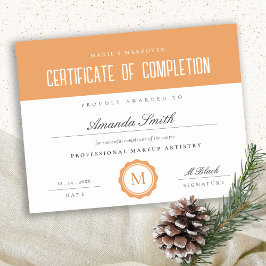 Rust Boho Minimal Certificate of Completion Award