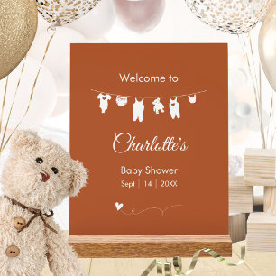 Rust-Boho-Minimalistische geschlechtsneutrale Baby Acrylschild