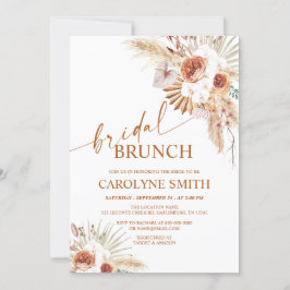 Rust Boho und Pampas Grass Bridal Brunch Einladung