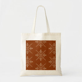 Rust Brown Indian Boho Line Art Pattern Design Tragetasche