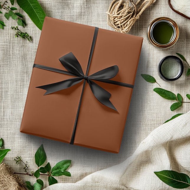 Rust Brown Solid Color | Classic | elegant Geschenkpapier (Von Creator hochgeladen)