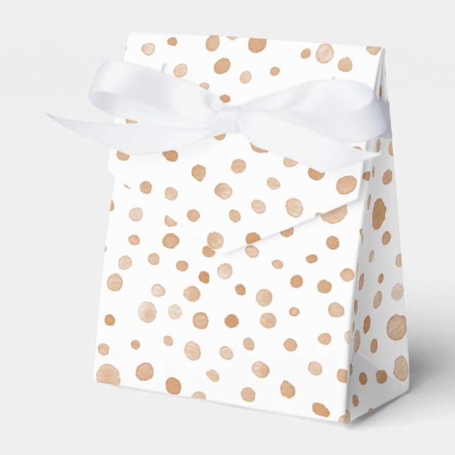 Rust Confetti Watercolor Dots Gefälligkeitsbox Geschenkschachtel (Vorderseite)